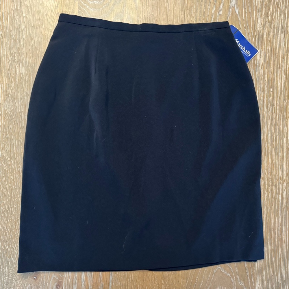 🆕Michele navy Polyester Lined Mini Pencil Skirt Y2K NWT size 8 secretary style - Picture 9 of 10